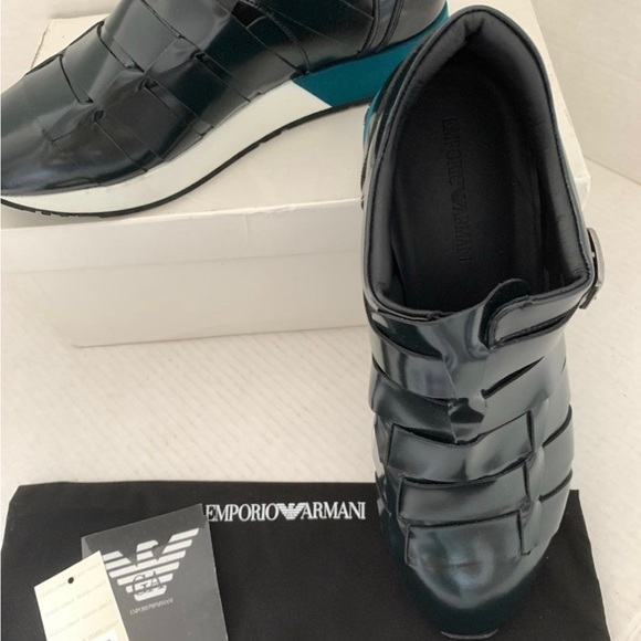 Emporio Armani Monkstrap Sneakers Men Sz 9 NWB - Picture 4 of 6
